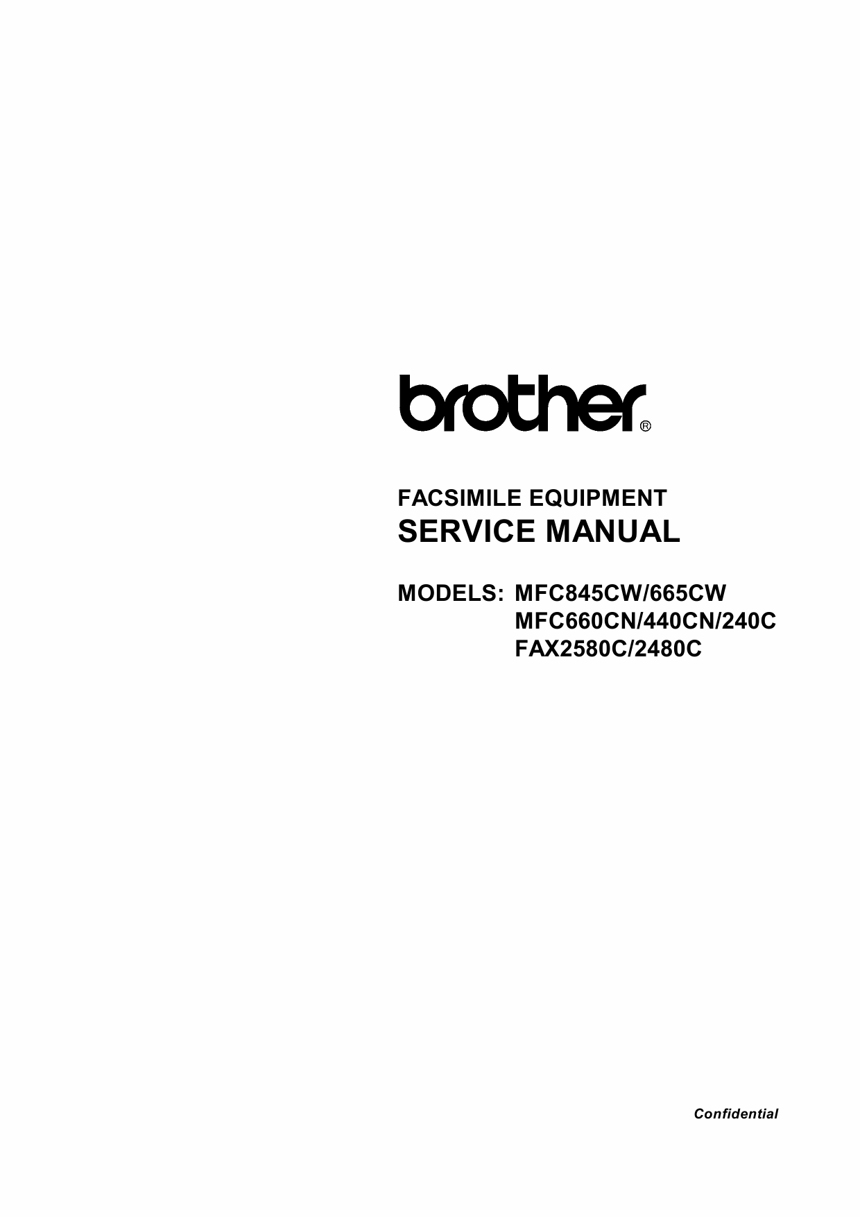 Brother MFC 240 440 660 665 845 C-CW FAX2480C 2580C Service Manual-1
